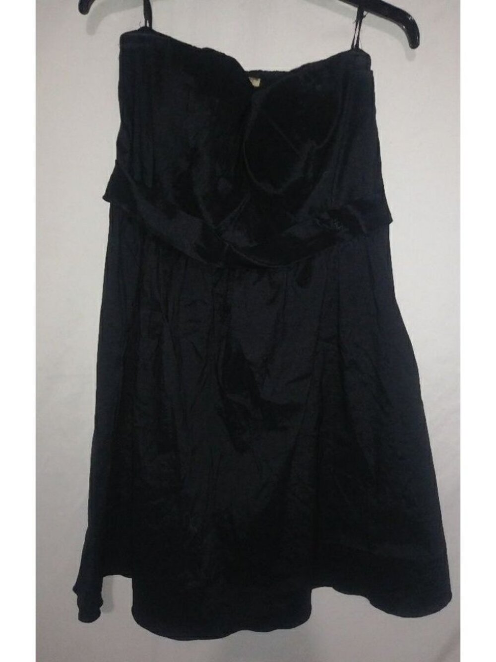 Janette Plus L Strapless Black Formal Mini Dress Funeral
